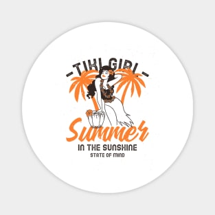 Tiki Girl Summer Magnet